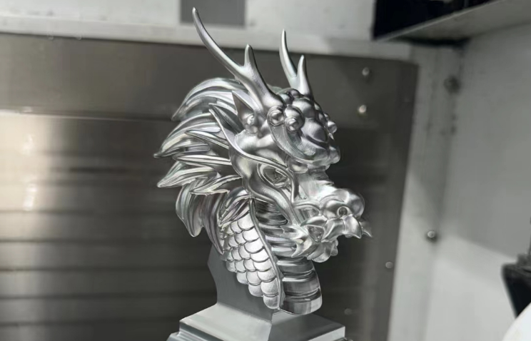 非標定制：五軸龍首擺件實拍，鎮(zhèn)宅招財